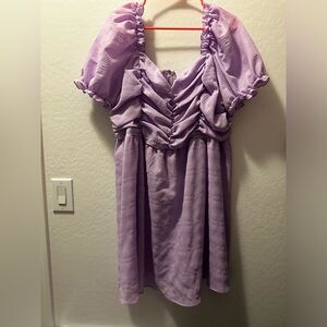 Purple ruffle dress